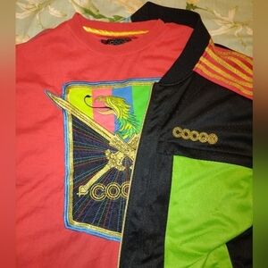 Gold Trim COOGI Bomber Jump Coat Style Track Jacket Men's XXL 2XL Outfit…